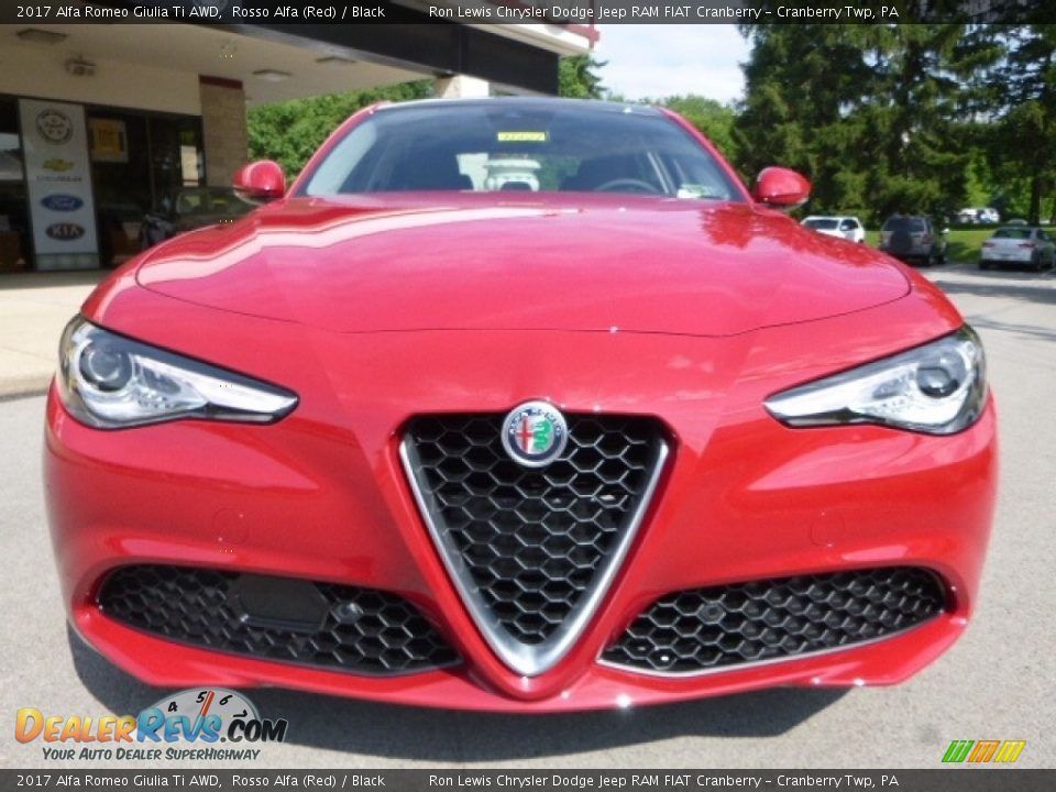 2017 Alfa Romeo Giulia Ti AWD Rosso Alfa (Red) / Black Photo #11
