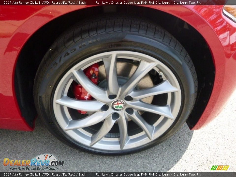 2017 Alfa Romeo Giulia Ti AWD Rosso Alfa (Red) / Black Photo #12
