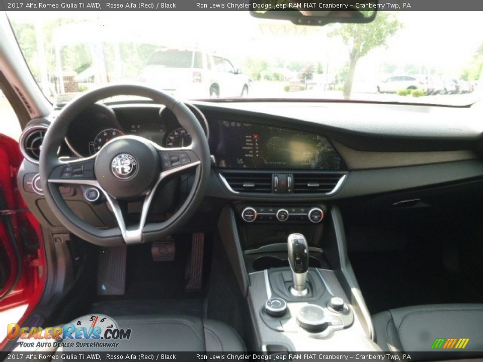 2017 Alfa Romeo Giulia Ti AWD Rosso Alfa (Red) / Black Photo #17