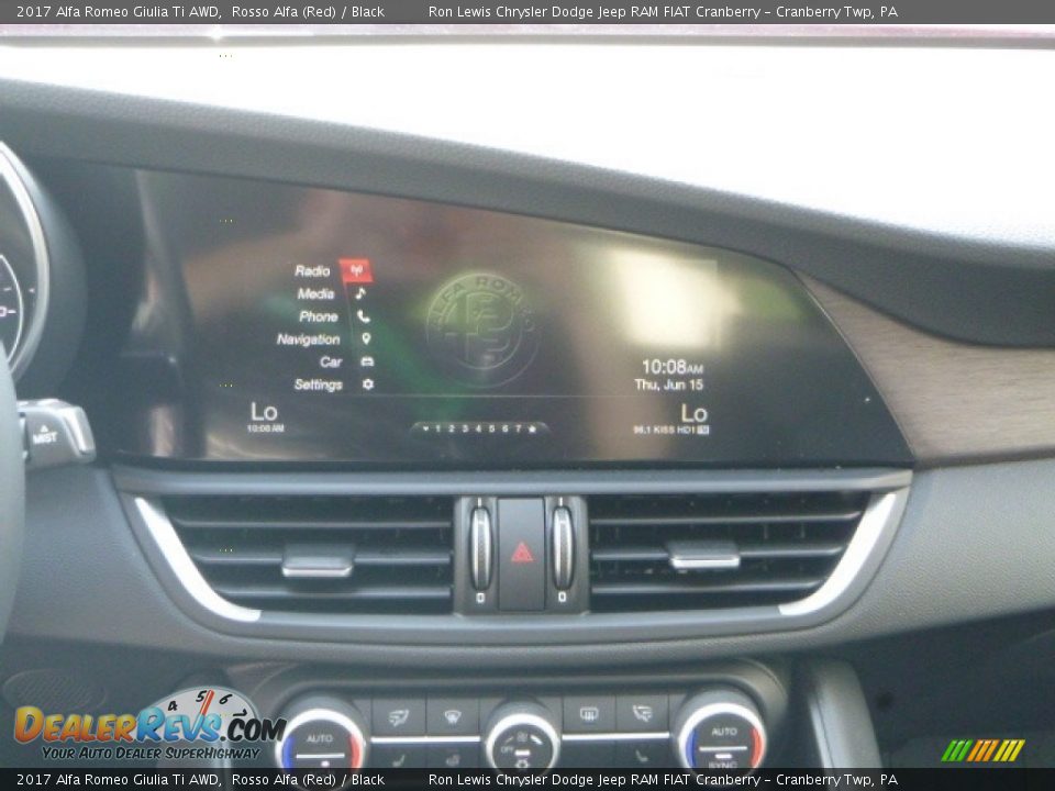 2017 Alfa Romeo Giulia Ti AWD Rosso Alfa (Red) / Black Photo #22