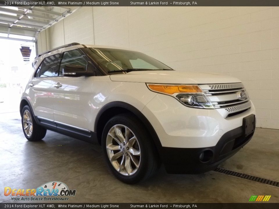 2014 Ford Explorer XLT 4WD White Platinum / Medium Light Stone Photo #1