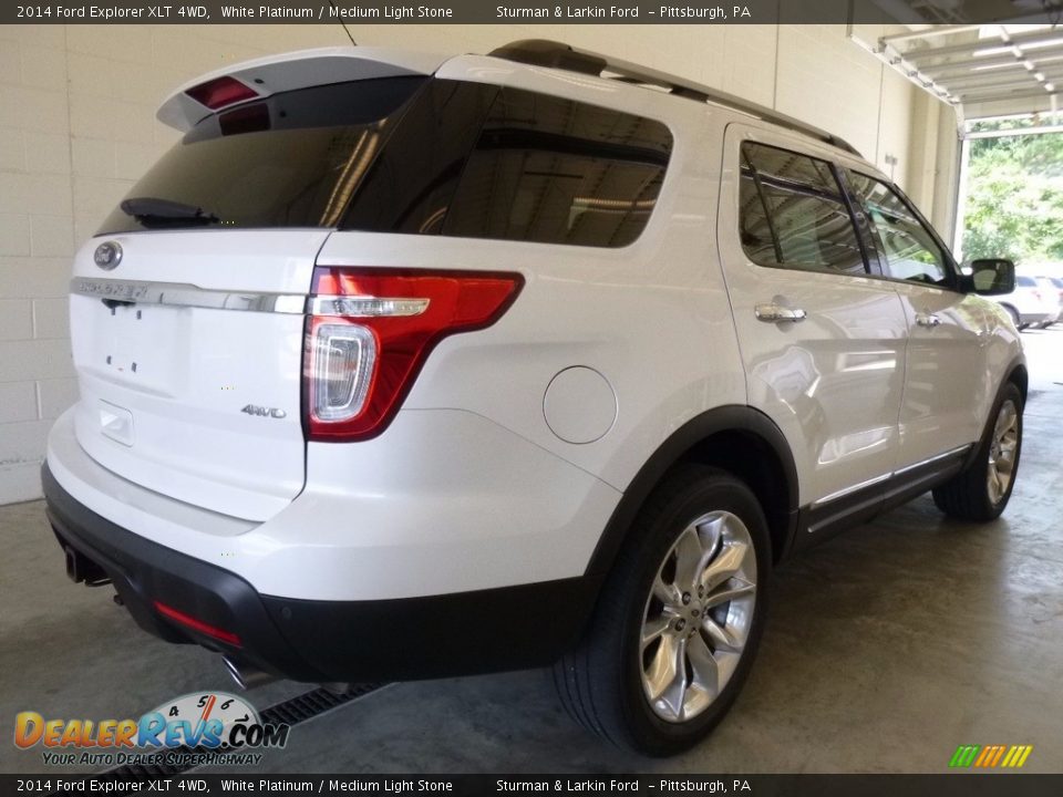 2014 Ford Explorer XLT 4WD White Platinum / Medium Light Stone Photo #2
