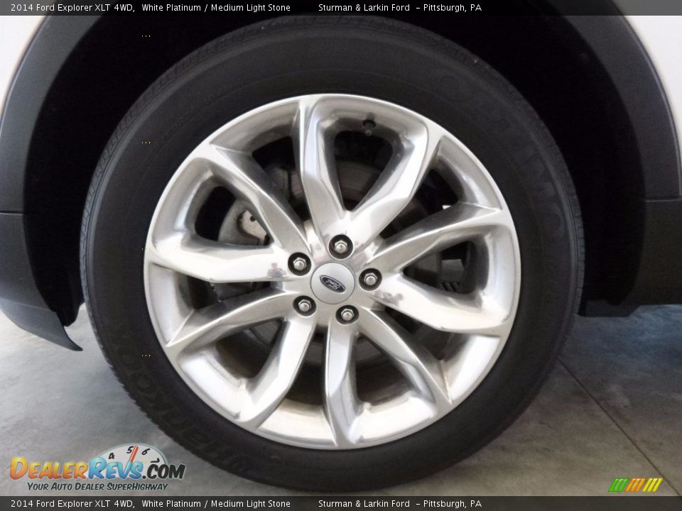 2014 Ford Explorer XLT 4WD White Platinum / Medium Light Stone Photo #6
