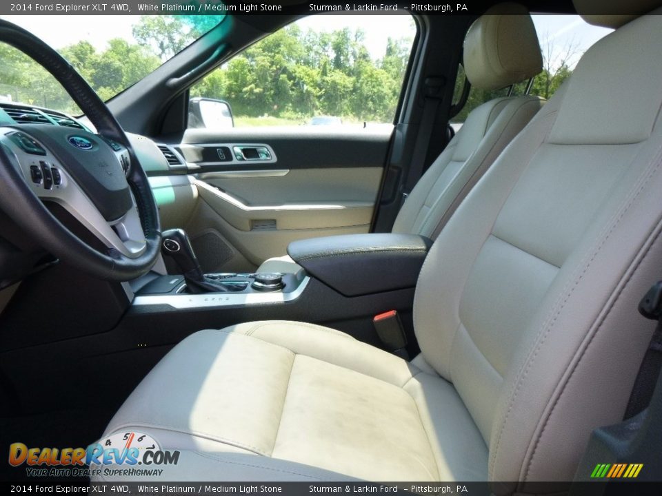 2014 Ford Explorer XLT 4WD White Platinum / Medium Light Stone Photo #7