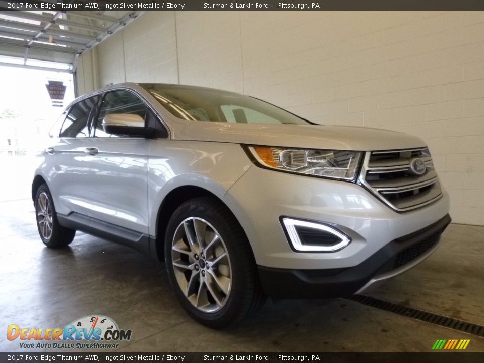 2017 Ford Edge Titanium AWD Ingot Silver Metallic / Ebony Photo #1