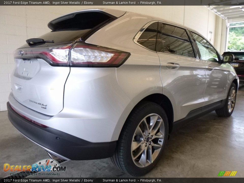 2017 Ford Edge Titanium AWD Ingot Silver Metallic / Ebony Photo #2