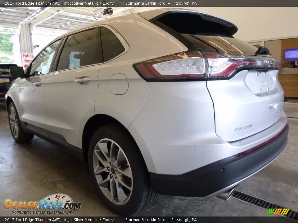 2017 Ford Edge Titanium AWD Ingot Silver Metallic / Ebony Photo #4