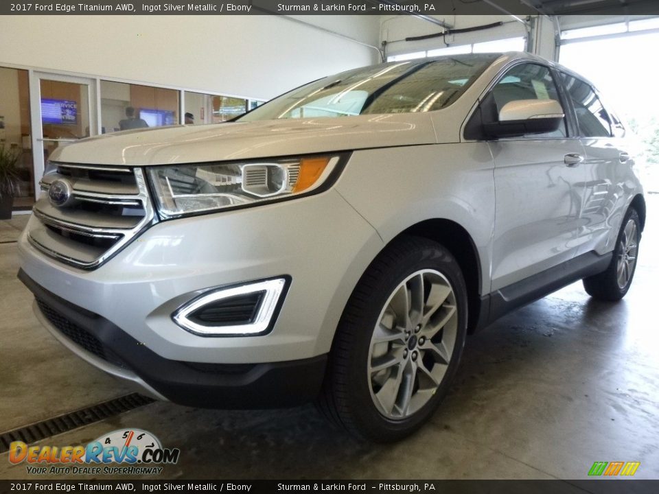 2017 Ford Edge Titanium AWD Ingot Silver Metallic / Ebony Photo #5