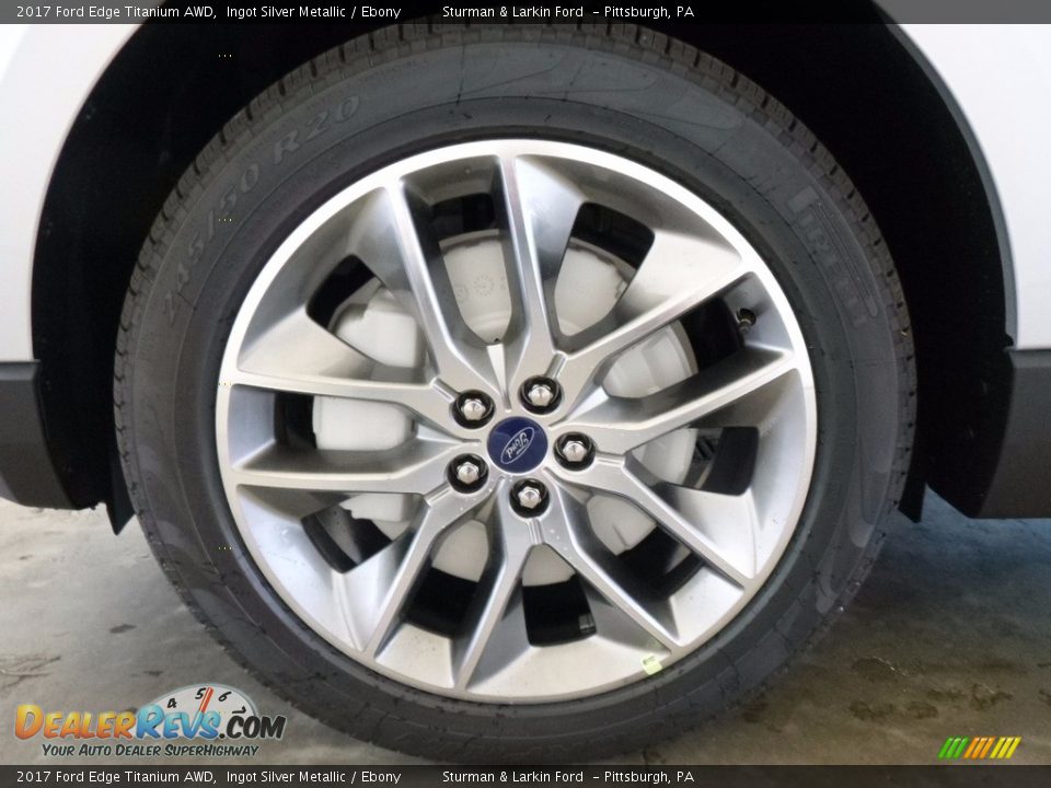 2017 Ford Edge Titanium AWD Ingot Silver Metallic / Ebony Photo #6