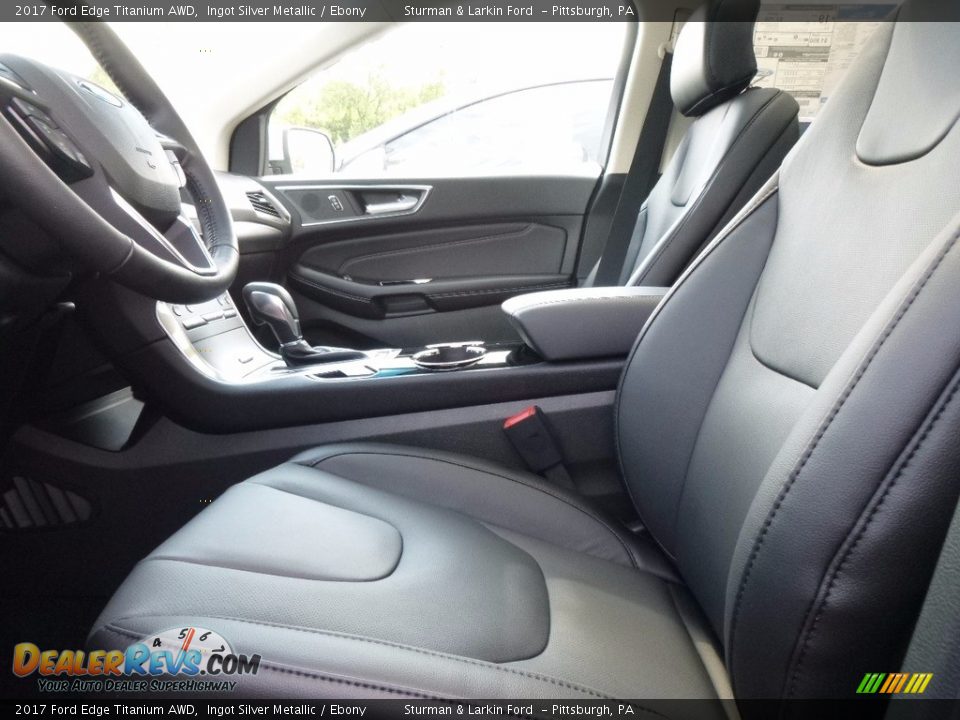 2017 Ford Edge Titanium AWD Ingot Silver Metallic / Ebony Photo #7