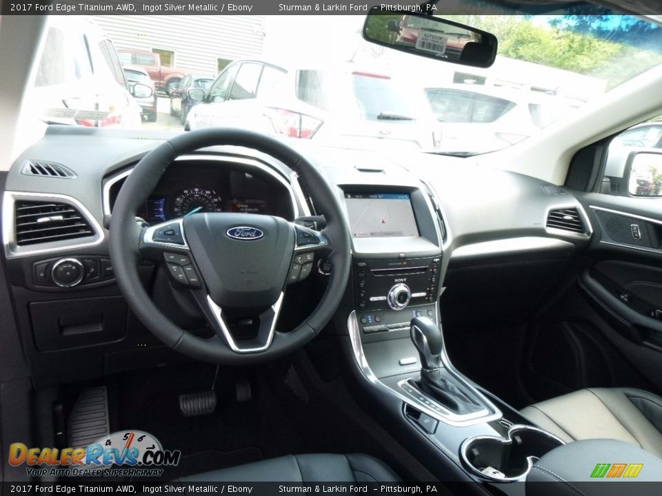 2017 Ford Edge Titanium AWD Ingot Silver Metallic / Ebony Photo #9