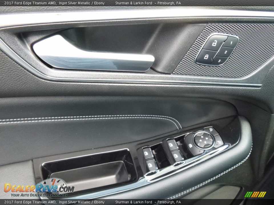 2017 Ford Edge Titanium AWD Ingot Silver Metallic / Ebony Photo #10