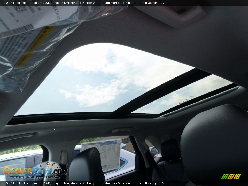 2017 Ford Edge Titanium AWD Ingot Silver Metallic / Ebony Photo #12