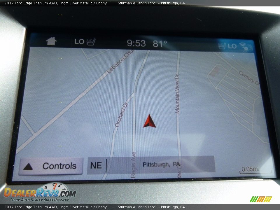 2017 Ford Edge Titanium AWD Ingot Silver Metallic / Ebony Photo #13