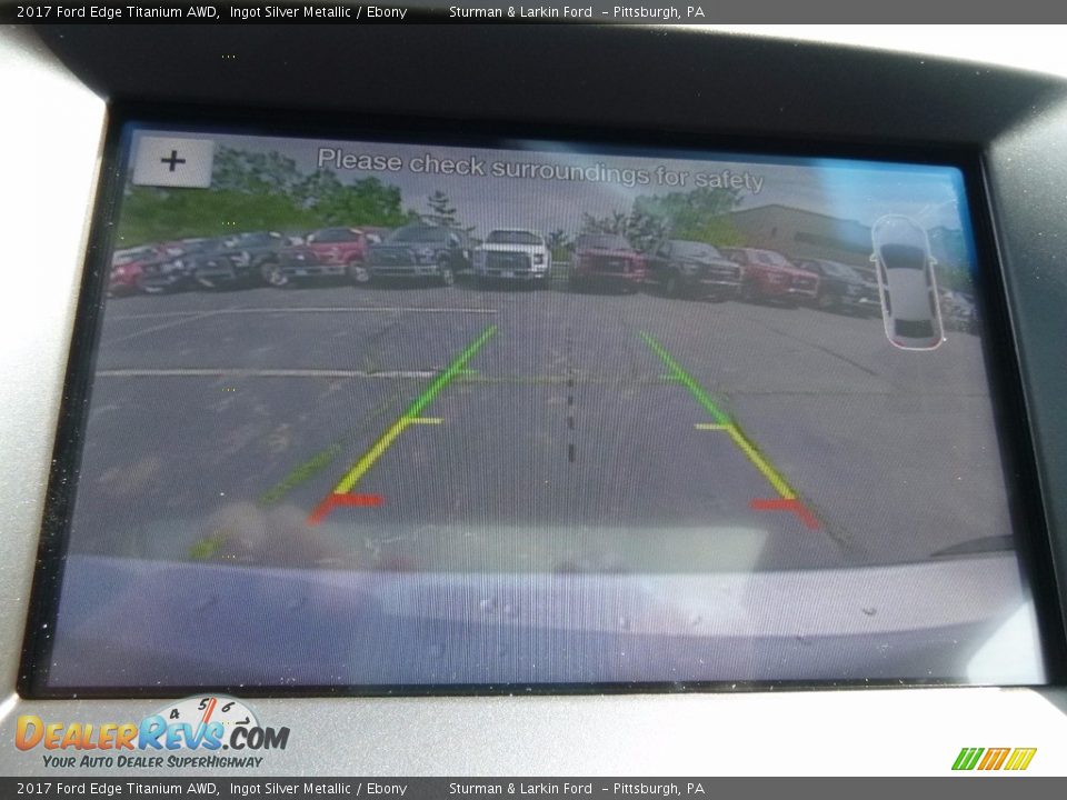 2017 Ford Edge Titanium AWD Ingot Silver Metallic / Ebony Photo #14