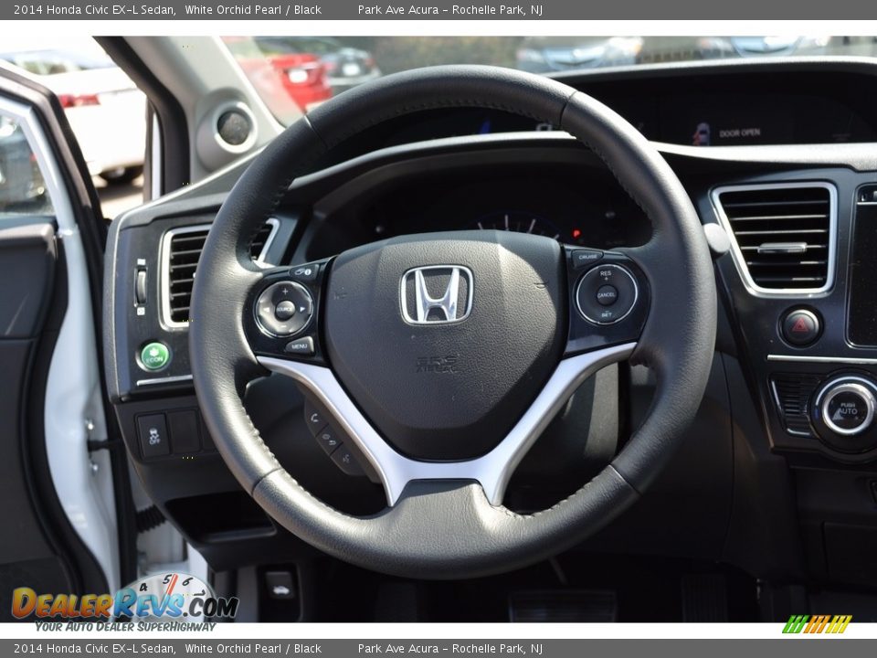 2014 Honda Civic EX-L Sedan White Orchid Pearl / Black Photo #18
