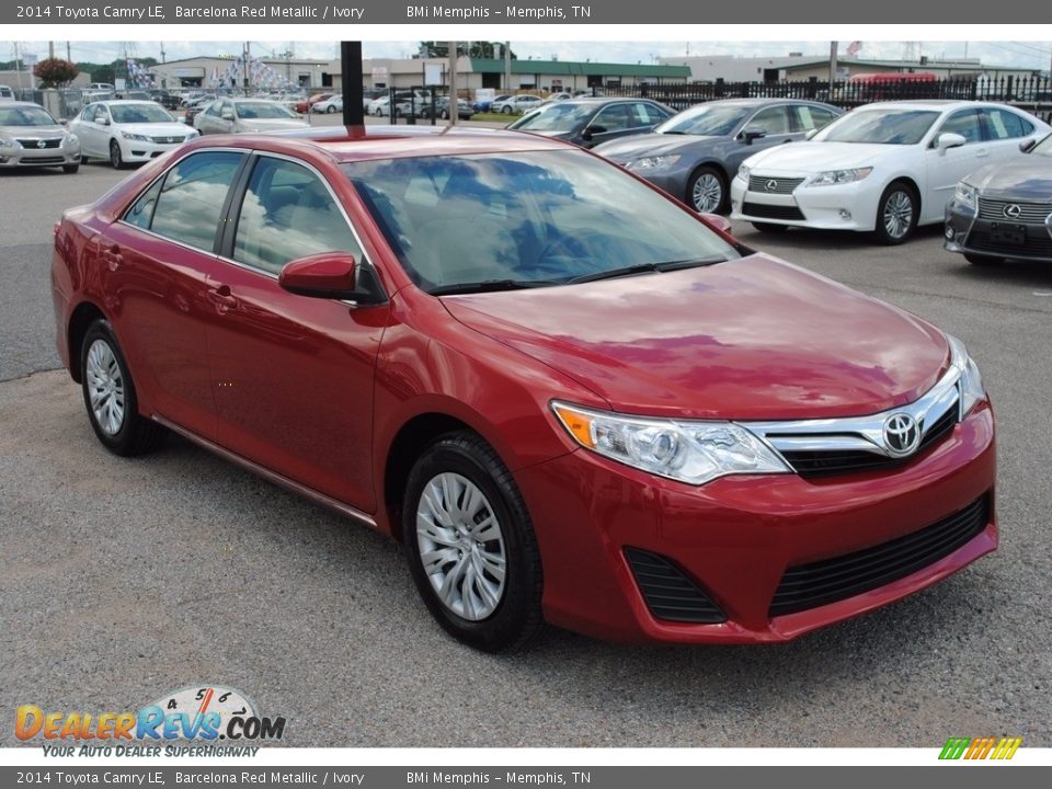 2014 Toyota Camry LE Barcelona Red Metallic / Ivory Photo #7