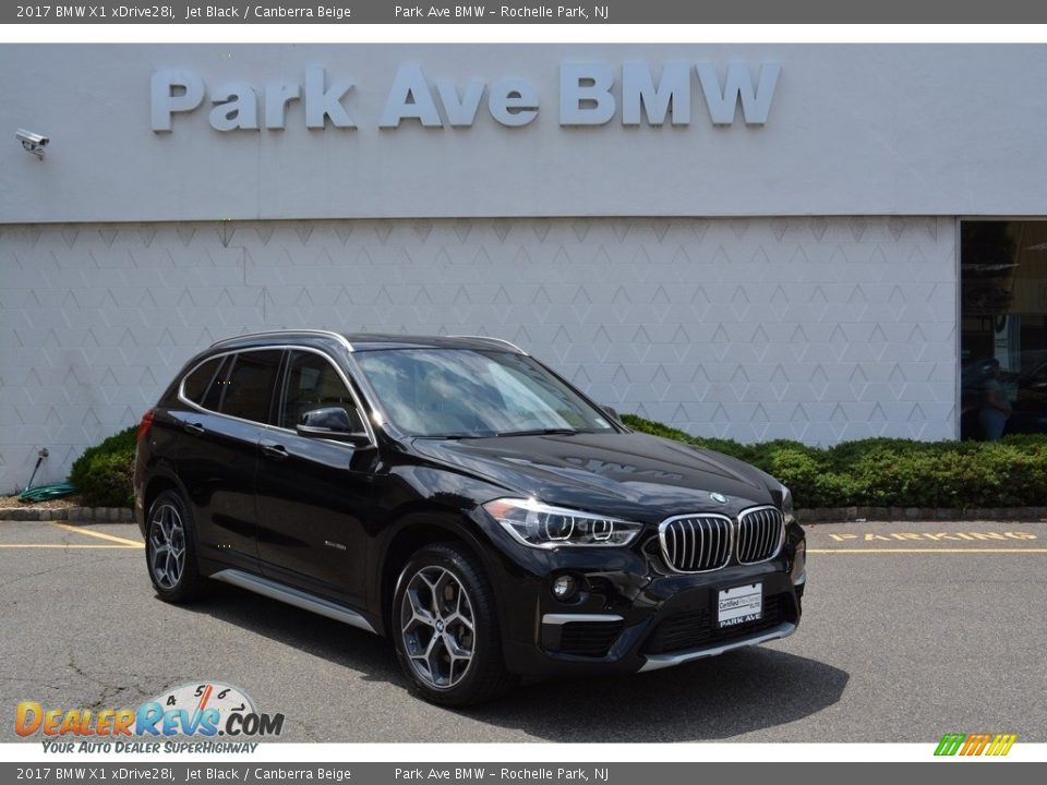 2017 BMW X1 xDrive28i Jet Black / Canberra Beige Photo #1
