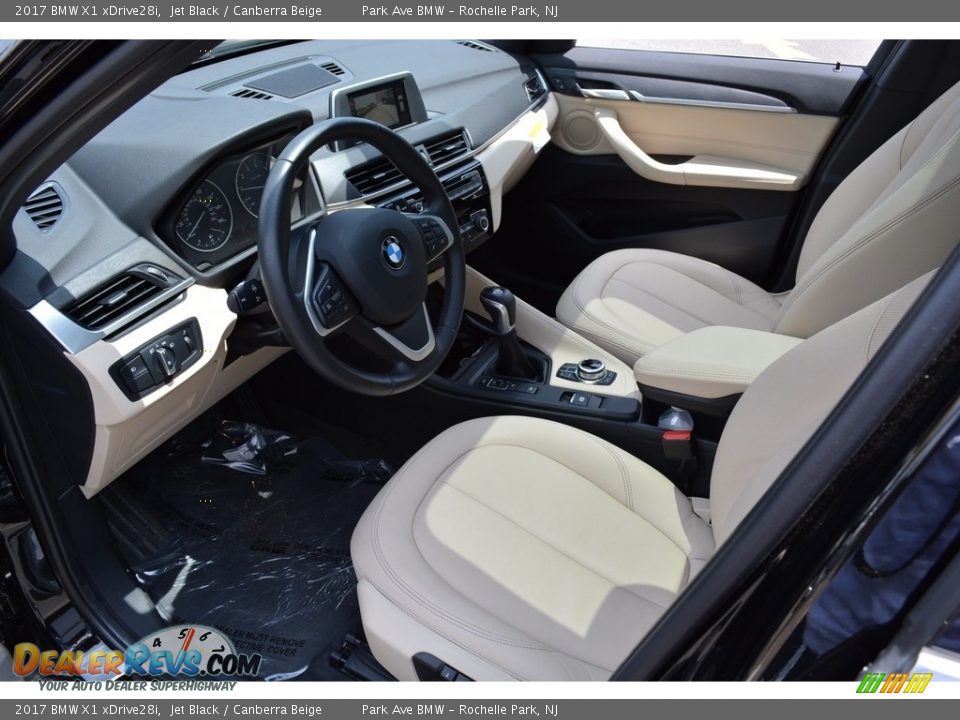 2017 BMW X1 xDrive28i Jet Black / Canberra Beige Photo #10
