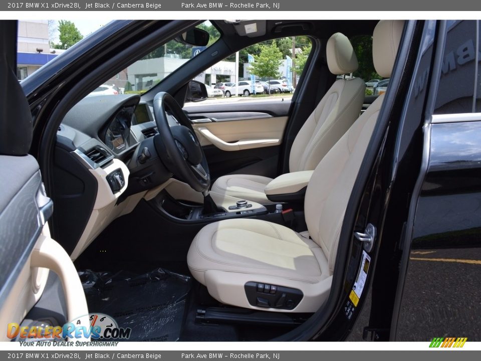2017 BMW X1 xDrive28i Jet Black / Canberra Beige Photo #11