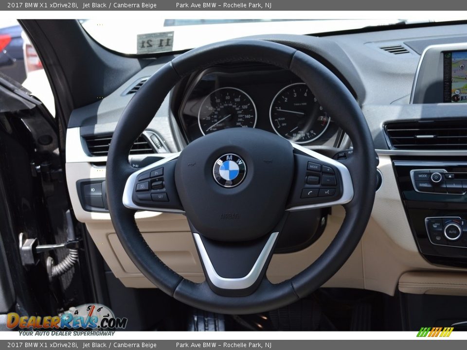 2017 BMW X1 xDrive28i Jet Black / Canberra Beige Photo #18