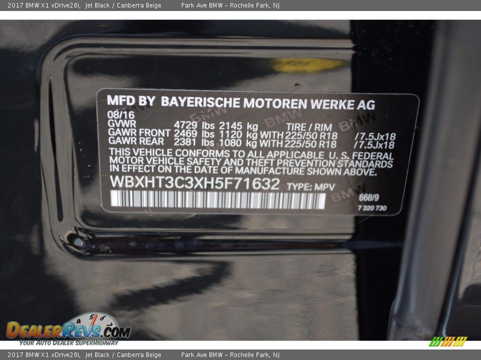 2017 BMW X1 xDrive28i Jet Black / Canberra Beige Photo #34