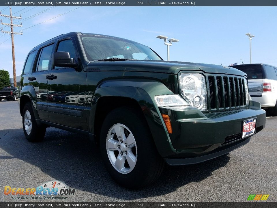 2010 Jeep Liberty Sport 4x4 Natural Green Pearl / Pastel Pebble Beige Photo #1