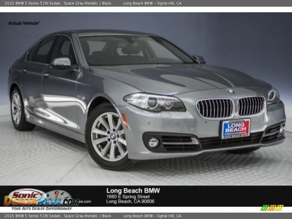 2015 BMW 5 Series 528i Sedan Space Gray Metallic / Black Photo #1