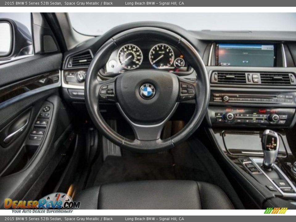 2015 BMW 5 Series 528i Sedan Space Gray Metallic / Black Photo #4