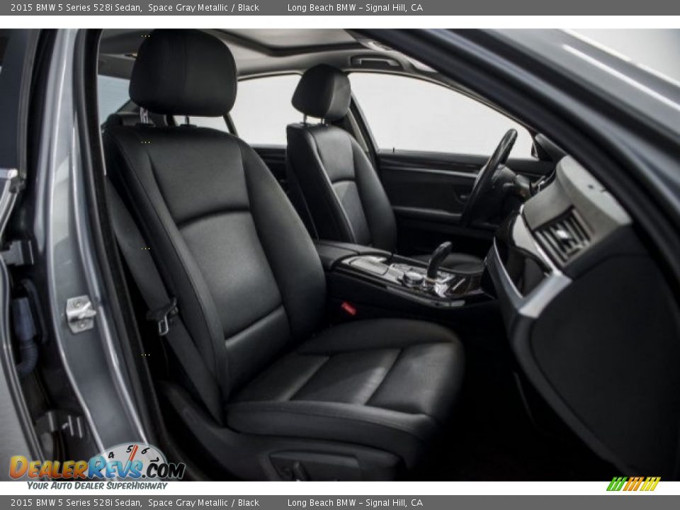 2015 BMW 5 Series 528i Sedan Space Gray Metallic / Black Photo #6