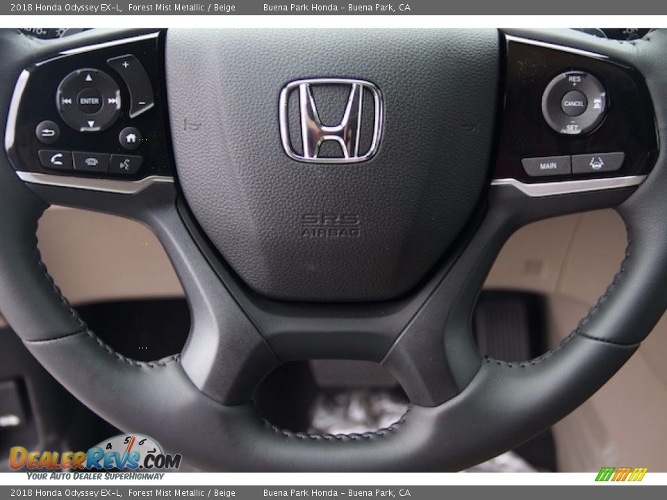2018 Honda Odyssey EX-L Forest Mist Metallic / Beige Photo #9