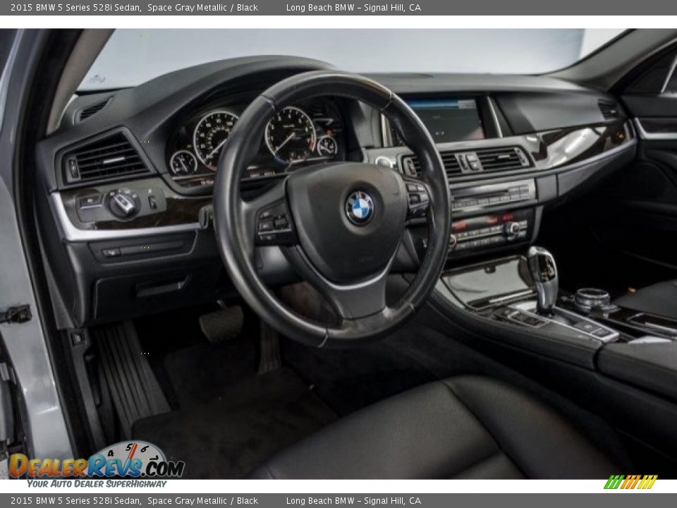 2015 BMW 5 Series 528i Sedan Space Gray Metallic / Black Photo #15