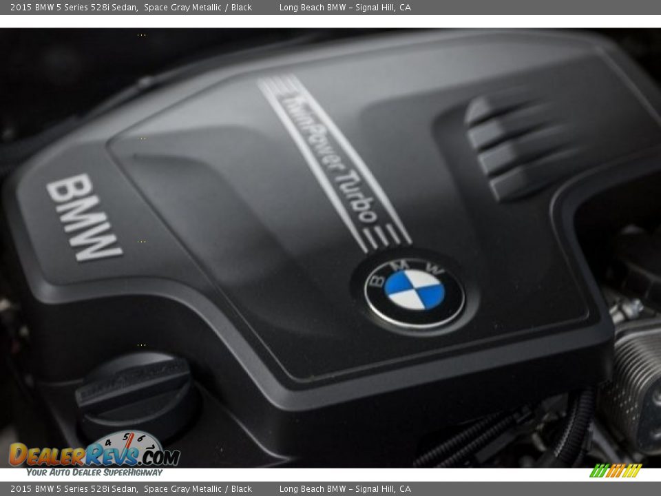 2015 BMW 5 Series 528i Sedan Space Gray Metallic / Black Photo #24