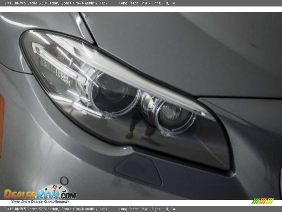 2015 BMW 5 Series 528i Sedan Space Gray Metallic / Black Photo #25