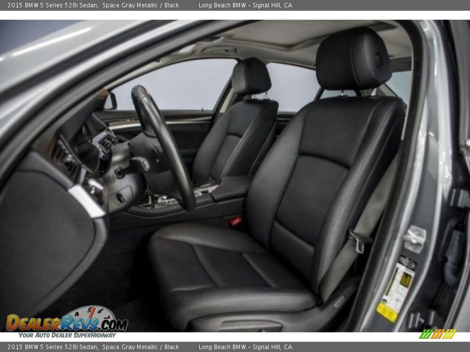 2015 BMW 5 Series 528i Sedan Space Gray Metallic / Black Photo #28
