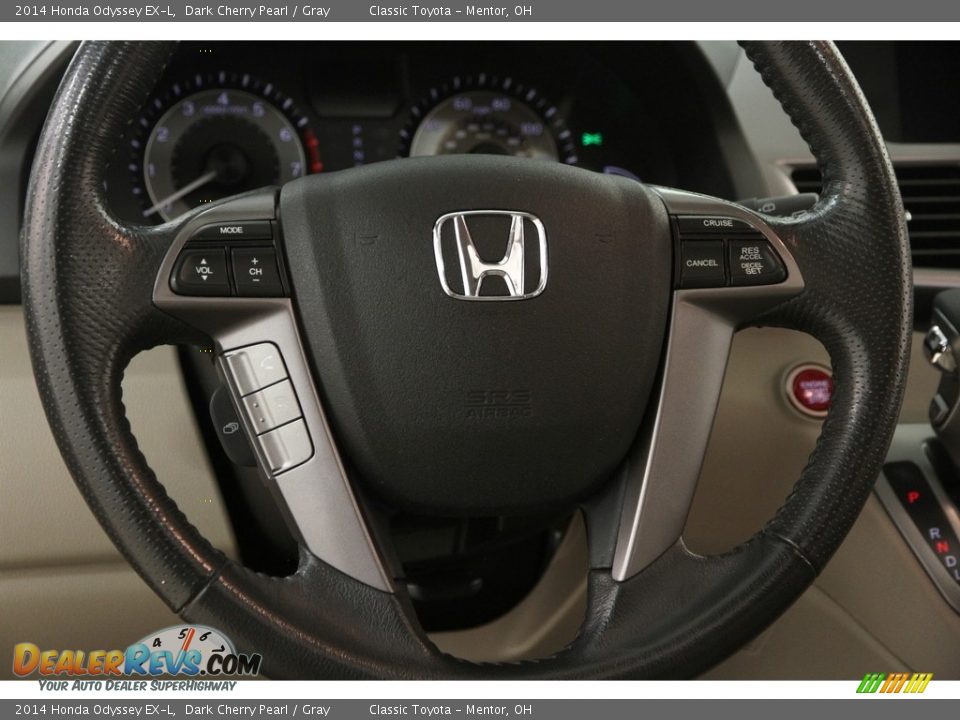 2014 Honda Odyssey EX-L Dark Cherry Pearl / Gray Photo #8