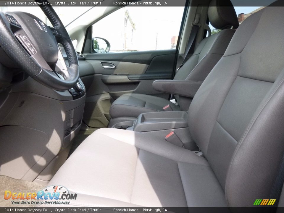 2014 Honda Odyssey EX-L Crystal Black Pearl / Truffle Photo #6