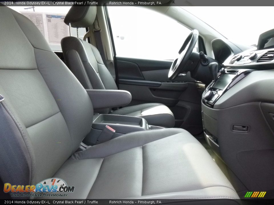 2014 Honda Odyssey EX-L Crystal Black Pearl / Truffle Photo #14