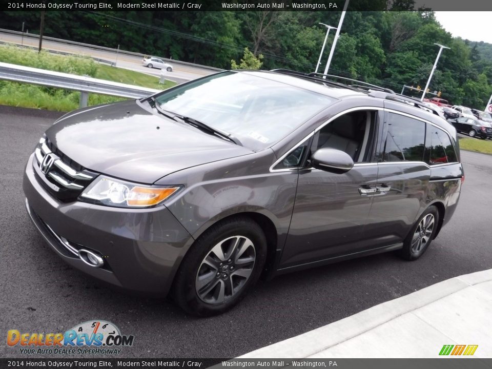 2014 Honda Odyssey Touring Elite Modern Steel Metallic / Gray Photo #6