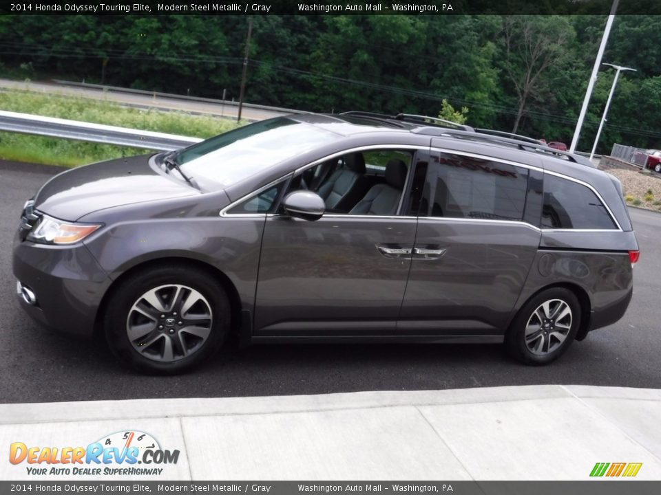2014 Honda Odyssey Touring Elite Modern Steel Metallic / Gray Photo #7