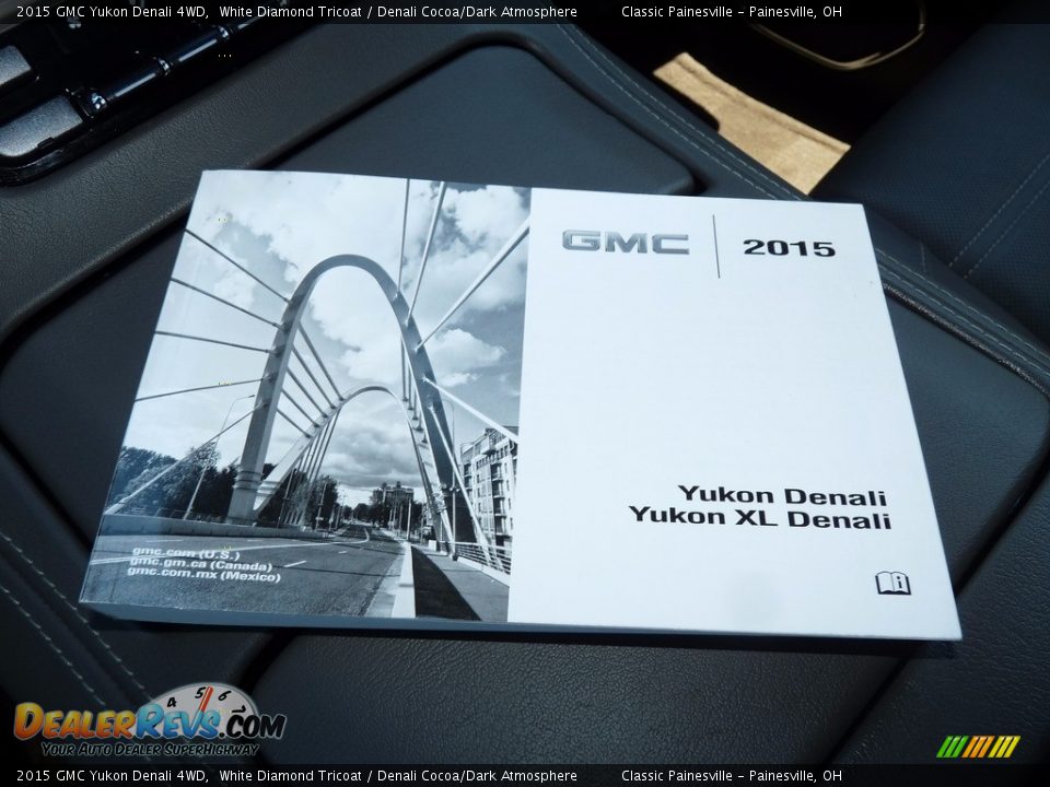 2015 GMC Yukon Denali 4WD White Diamond Tricoat / Denali Cocoa/Dark Atmosphere Photo #21