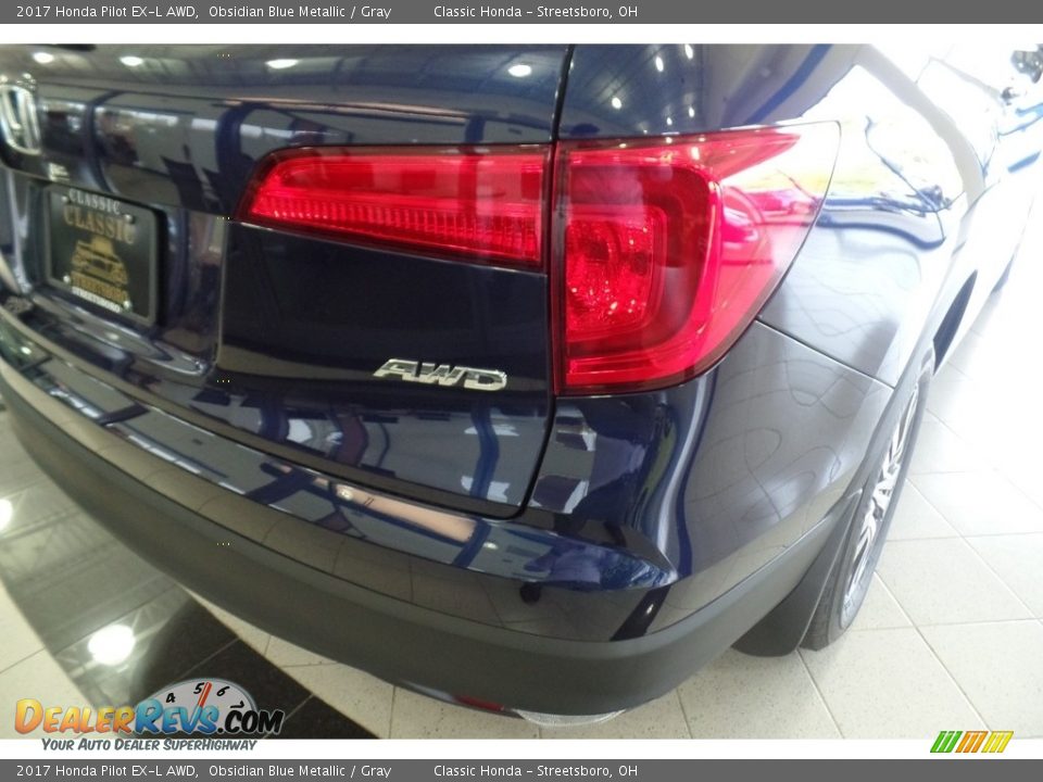 2017 Honda Pilot EX-L AWD Obsidian Blue Metallic / Gray Photo #5