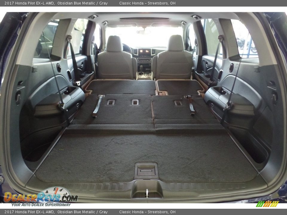 2017 Honda Pilot EX-L AWD Obsidian Blue Metallic / Gray Photo #19