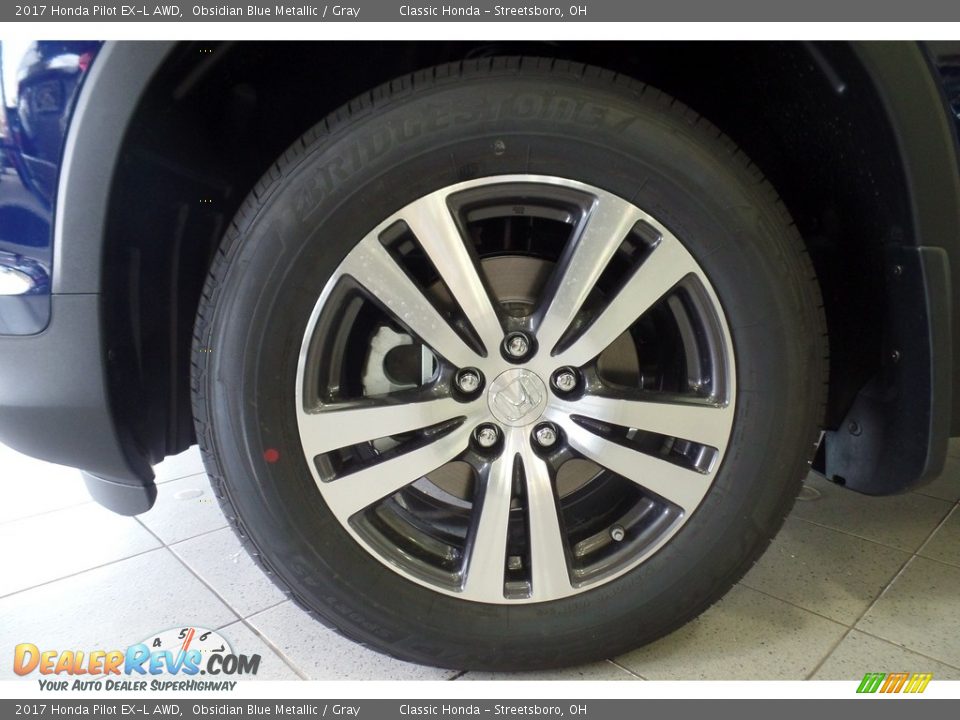 2017 Honda Pilot EX-L AWD Obsidian Blue Metallic / Gray Photo #20