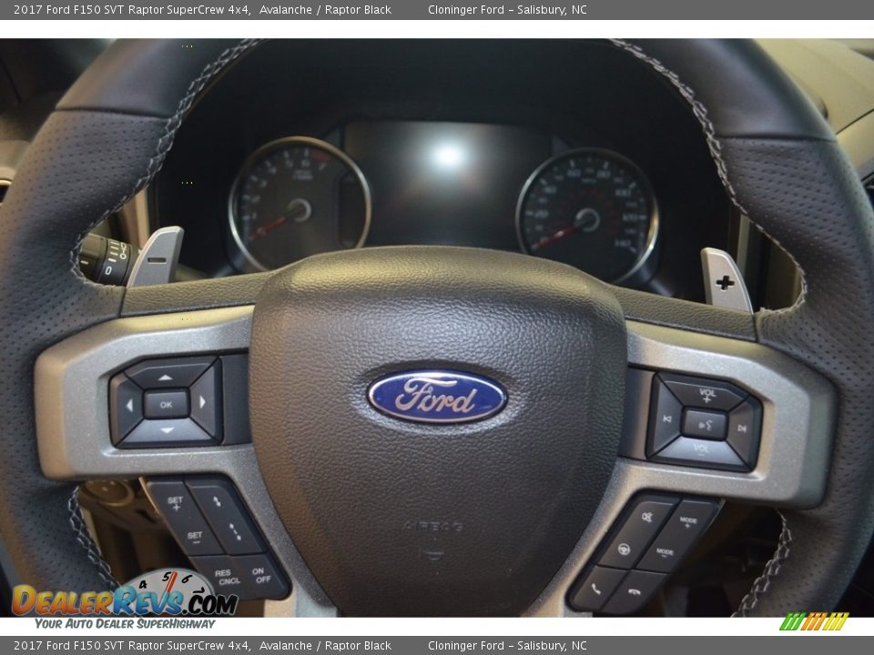 2017 Ford F150 SVT Raptor SuperCrew 4x4 Steering Wheel Photo #18