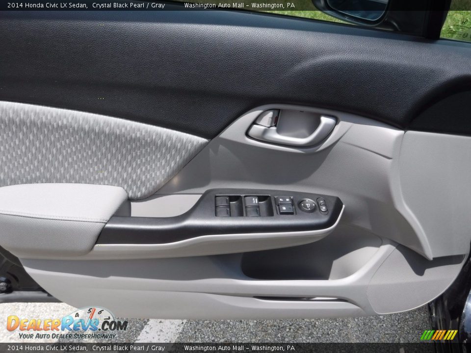 2014 Honda Civic LX Sedan Crystal Black Pearl / Gray Photo #10