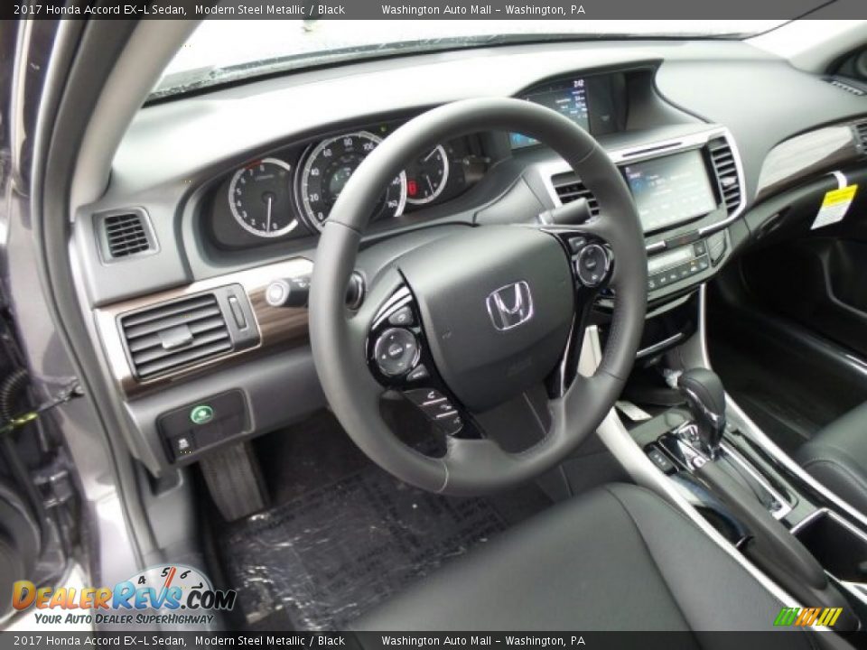 2017 Honda Accord EX-L Sedan Modern Steel Metallic / Black Photo #9
