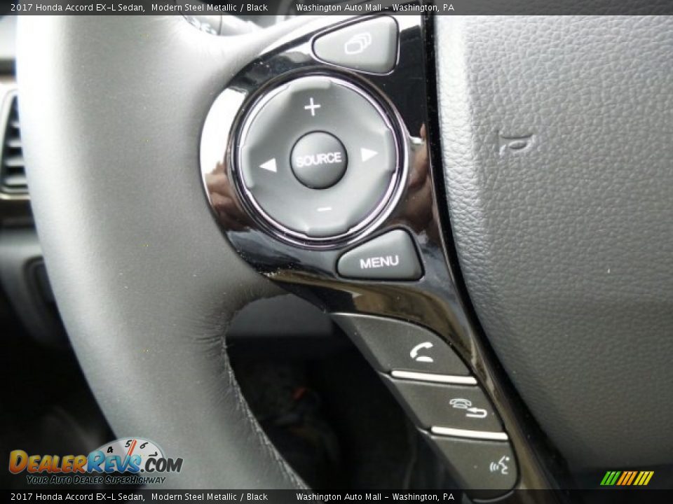 2017 Honda Accord EX-L Sedan Modern Steel Metallic / Black Photo #21