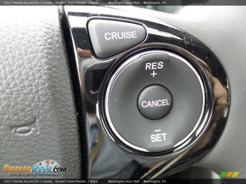 2017 Honda Accord EX-L Sedan Modern Steel Metallic / Black Photo #23