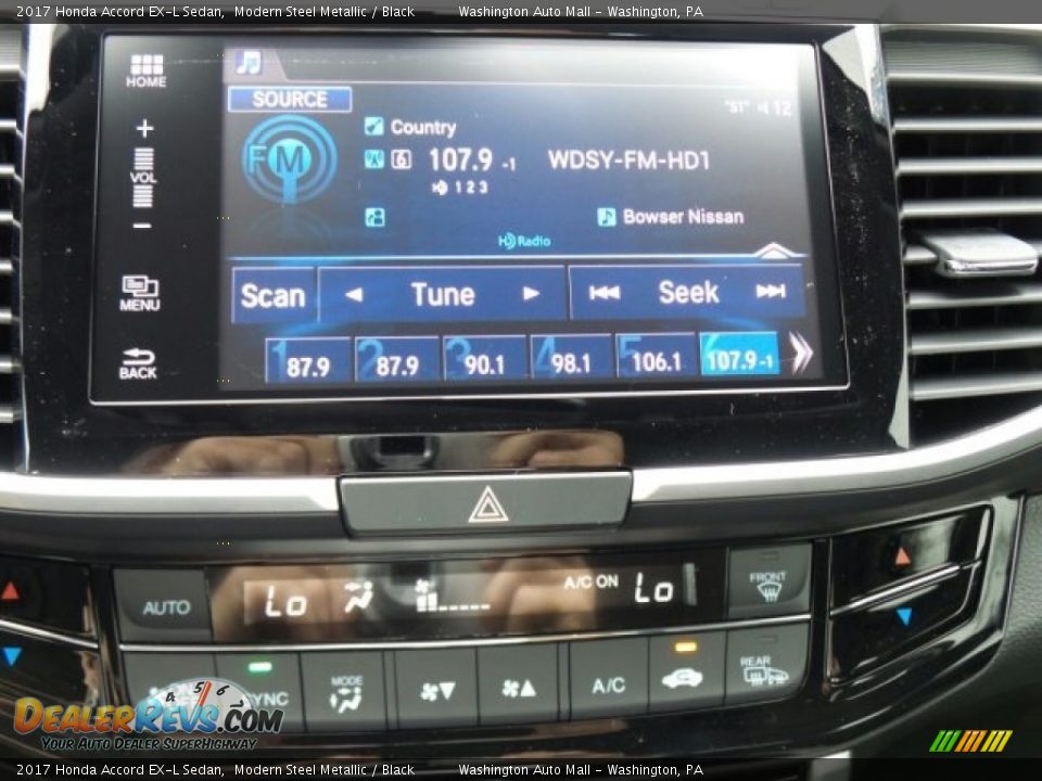 2017 Honda Accord EX-L Sedan Modern Steel Metallic / Black Photo #26